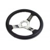 Volant cuir noir et chrome