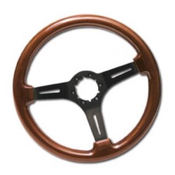 Volant bois mahogany et noir 