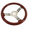 Volant bois mahogany et chrome